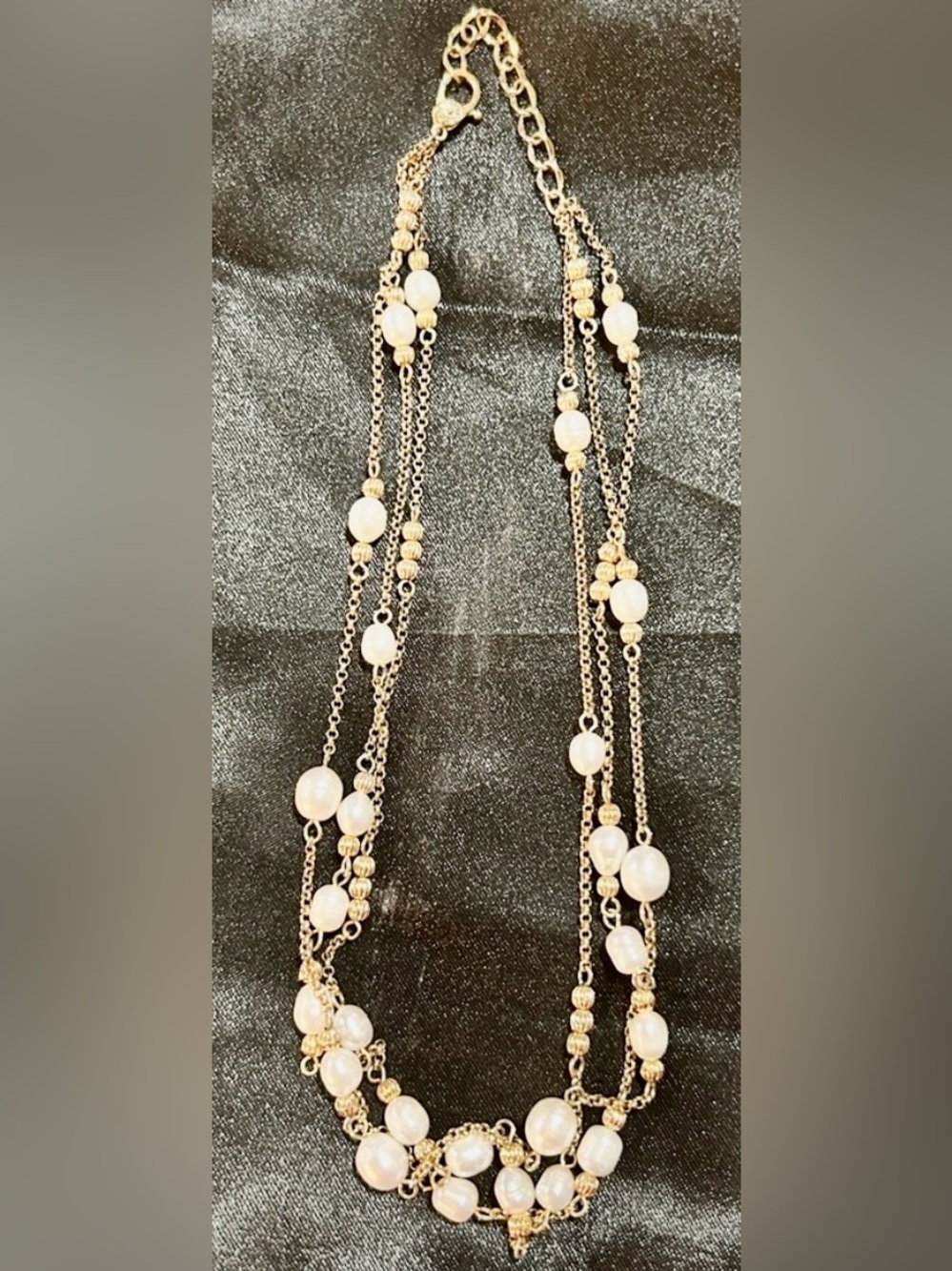Vintage Monet Pearl Multi-Strand Necklace - Women Jewelry